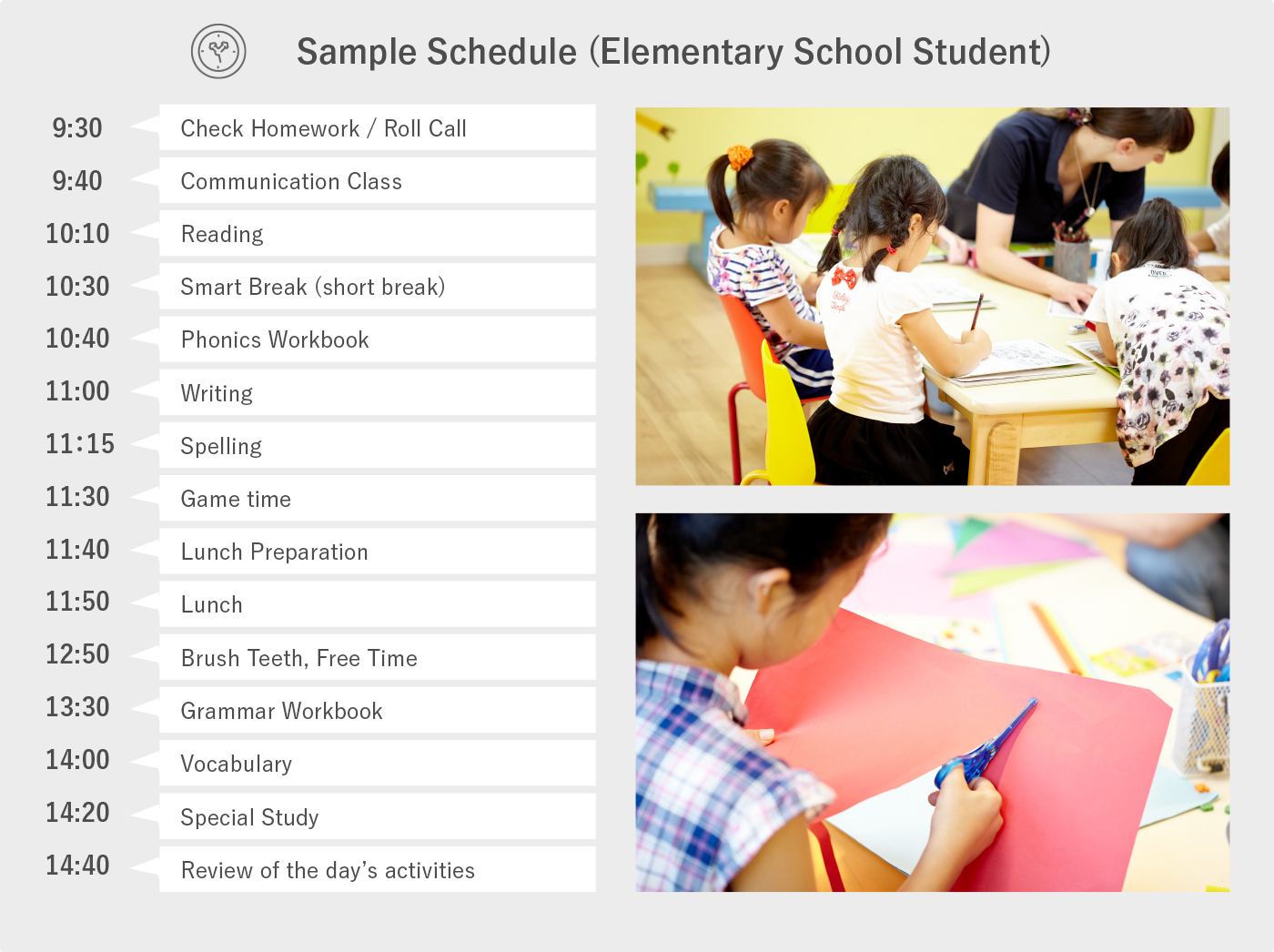 Example Schedule (Elementary School Student)