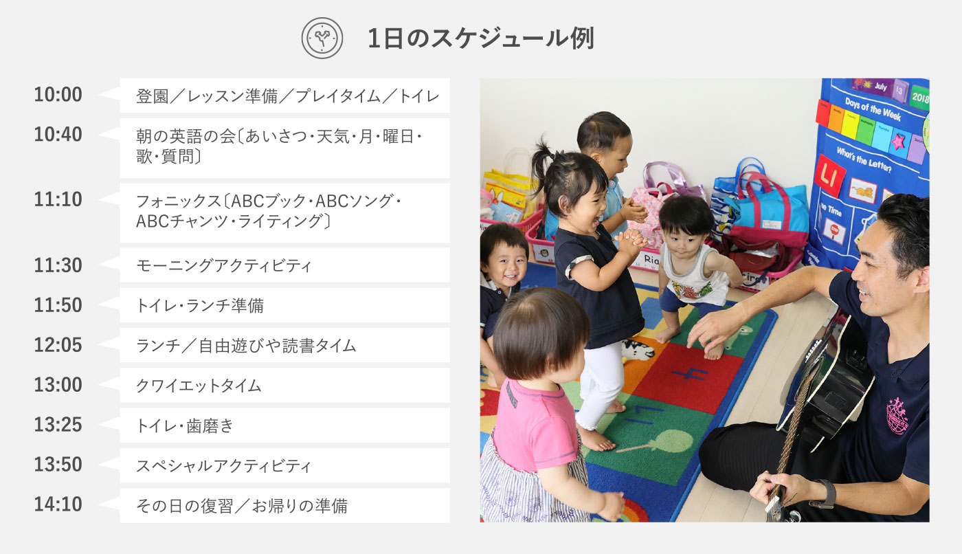 プレスクール 1日のスケジュール例