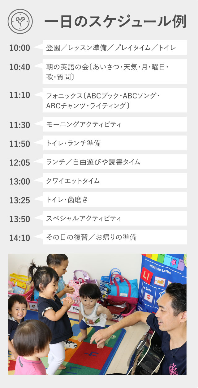 プレスクール 1日のスケジュール例